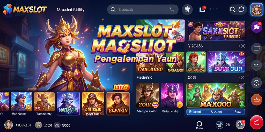 Tampilan antarmuka pengguna MAXSLOT yang mudah digunakan.