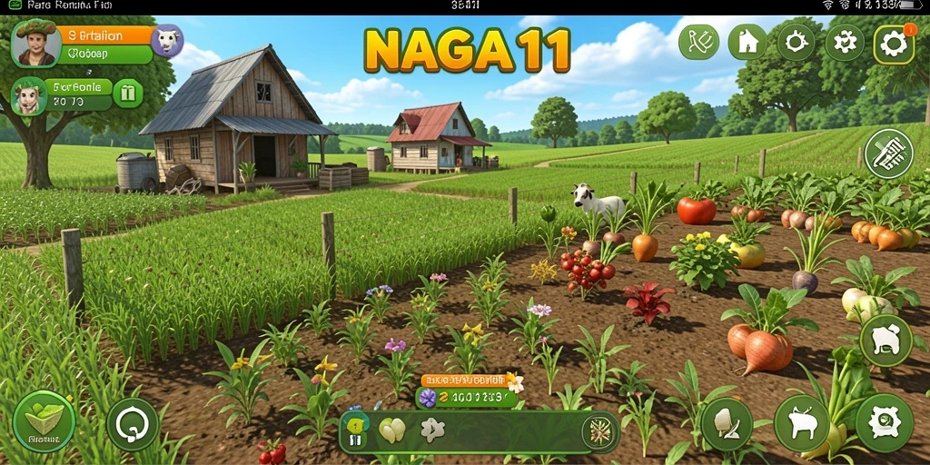 Tampilan gameplay NAGA11 yang menarik dan penuh warna.