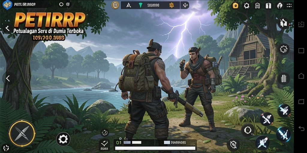 Screenshot gameplay PETIRRP menampilkan eksplorasi dunia terbuka yang menakjubkan.
