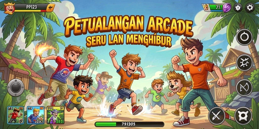 Tampilan gameplay PP123 yang mendebarkan dengan grafis menawan.