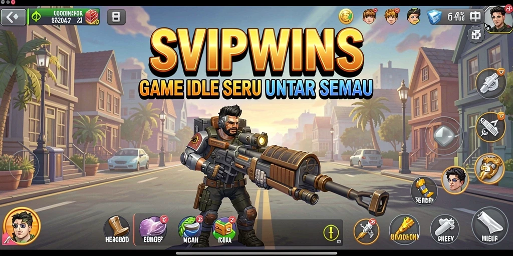 Tampilan gameplay SVIPWINS yang menarik dan ceria.