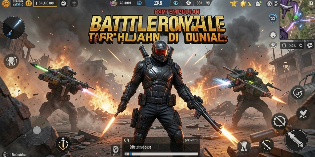 Gameplay intens ZK6 dalam pertempuran Battle Royale.